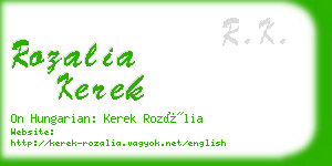 rozalia kerek business card